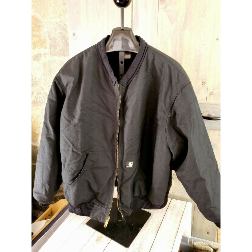 Carhartt Work Jacket Heavy Duty Winter Coat Mens Size XXL Insulated Black Nylon